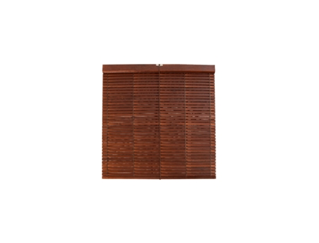 Persiana de Madera Alicantina Com Polea Metálica - Estor Enrollable para Ventanas, Puertas, Salón Nogal (Barnizada) 130 x 200 cm