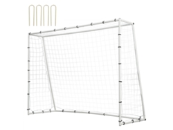 Reboteador de fútbol de 2,4 x 1,8 m con doble red y marco de hierro para entrenamiento Tekmaquinas