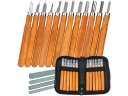2026-kit De Herramientas De Tallado En Madera, 12pcs Con Piedras De Afilar Y Bolsa, Herramientas Diy Para Carpinteros Y Entusiastas