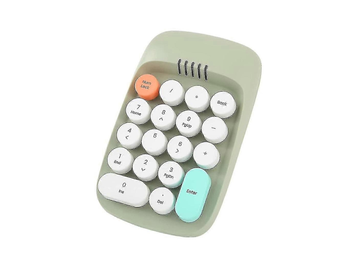 Teclado numérico inalámbrico, teclado de máquina de escribir retro, teclado numérico de 18 teclas, 2,4 GHz, Bluetooth Mini Ly Ebike