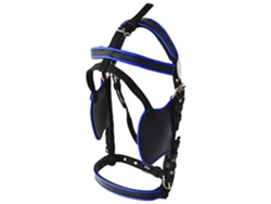 Arnês de Condução de Peitoral Único Fussen Nylon/Pvc Azul Cobhispano Hipica