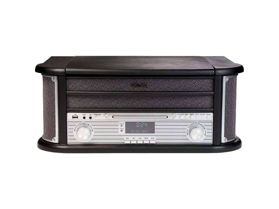 Denver Mrd-51 Tocadiscos Negro Negro