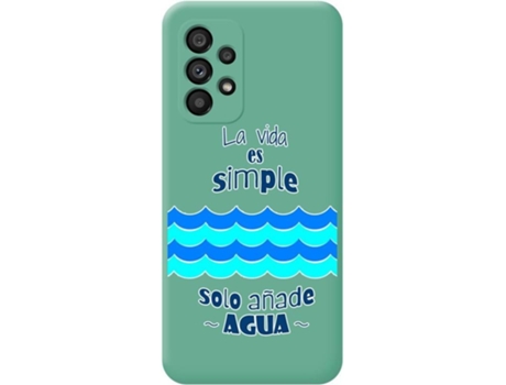 Carcasa para Samsung Galaxy A53 5G TUMUNDOSMARTPHONE Silicona Líquida Dibujos Verde