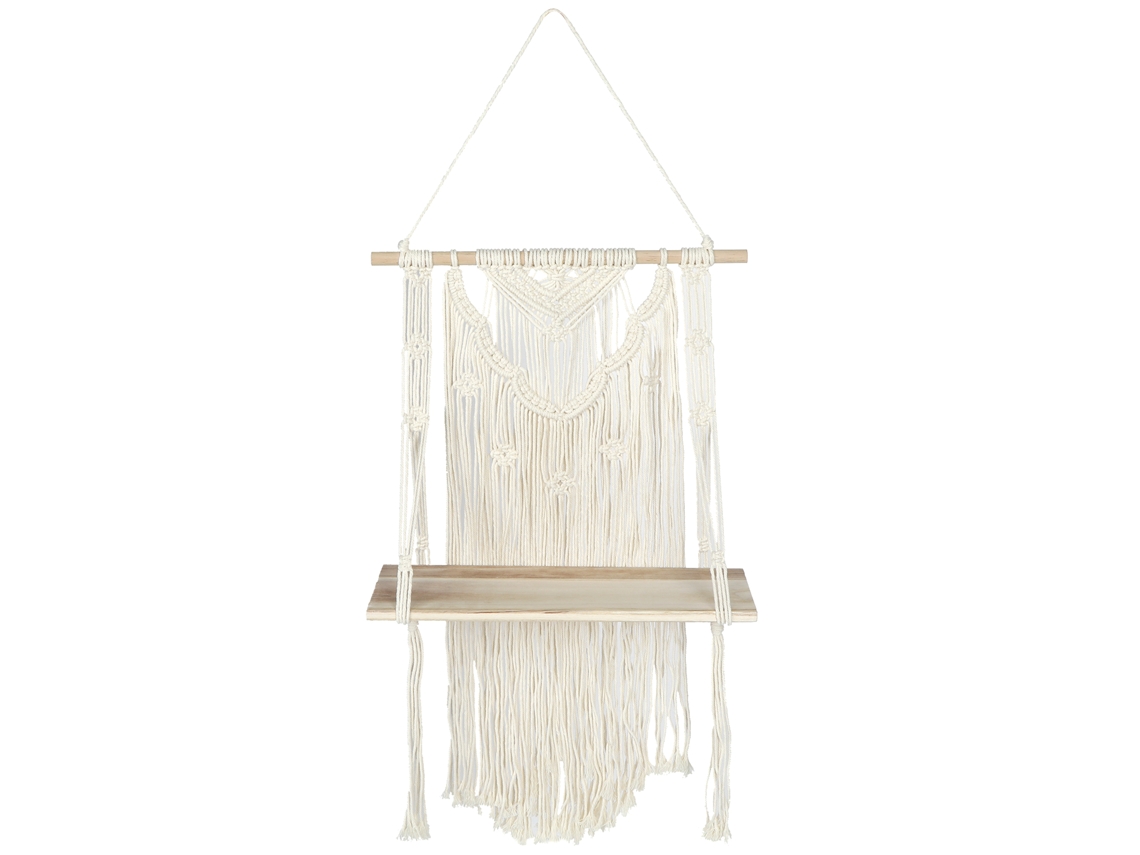 Soporte Para Plantas De Cuerda Con Estante De Madera Para Montaje En Pared, Decoración Para El Hogar, Jardín O Balcón, 40x70cm