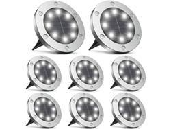 2026-luces Solares De Tierra Led Blanca Fría Impermeable Ip65 Para Jardín Exterior Autonomía 8-10h