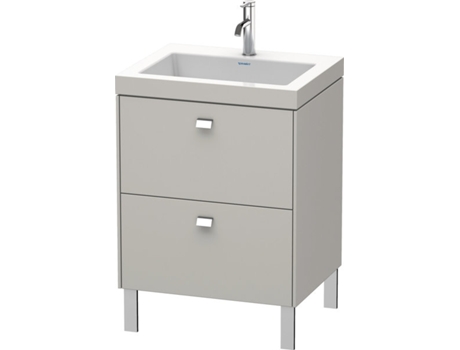Lavabo para muebles DURAVIT Brioso c-bonded con base de 60,0x48,0 cm 2 extraíbles sin rebosadero con banco para grifos 1 agujero para grifos
