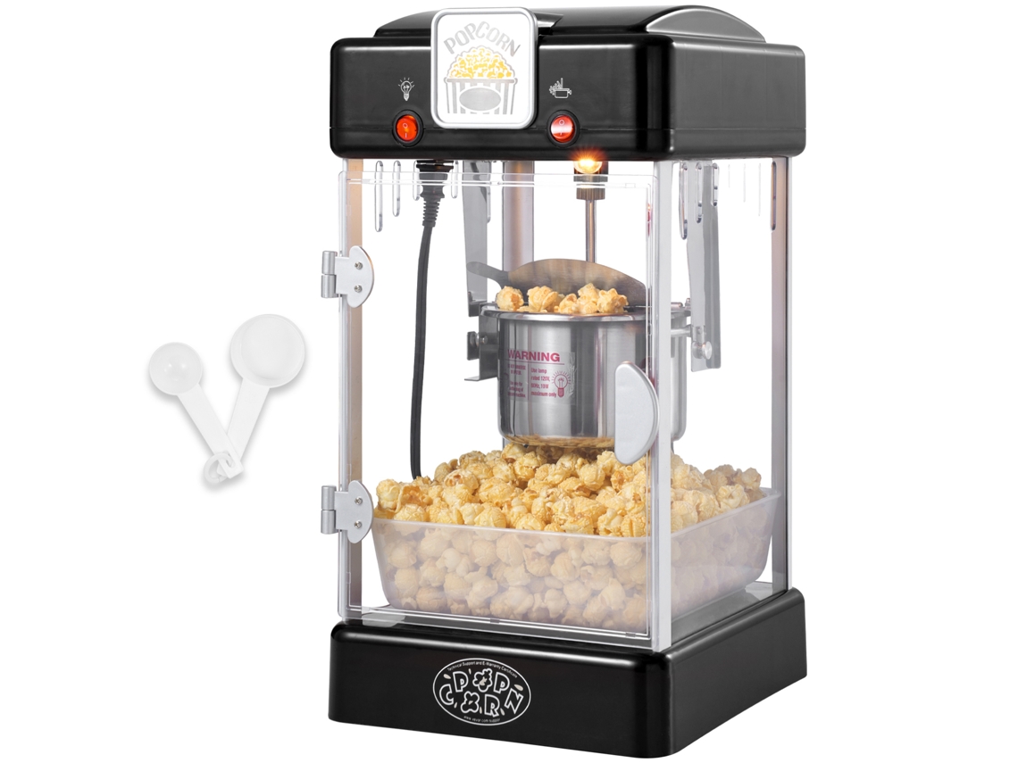 Máquina para hacer palomitas de maíz Succebuy de 300 W y 2,5 oz, color negro