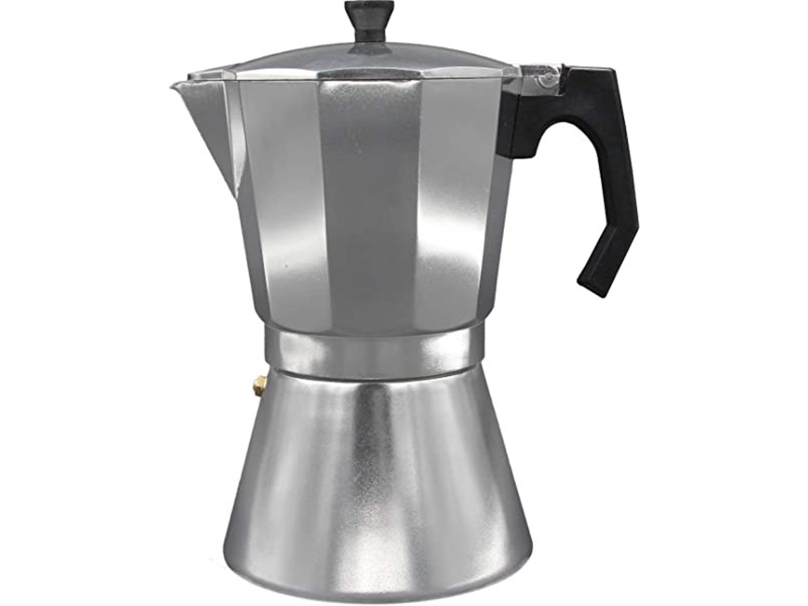 - Mokka induccion 9AL, cafetera de aluminio, 9 tazas BASTILIPO
