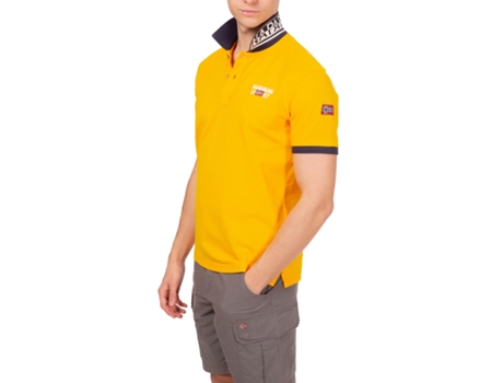 Polo de Hombre NAPAPIJRI Algodón Amarillo (2XL)