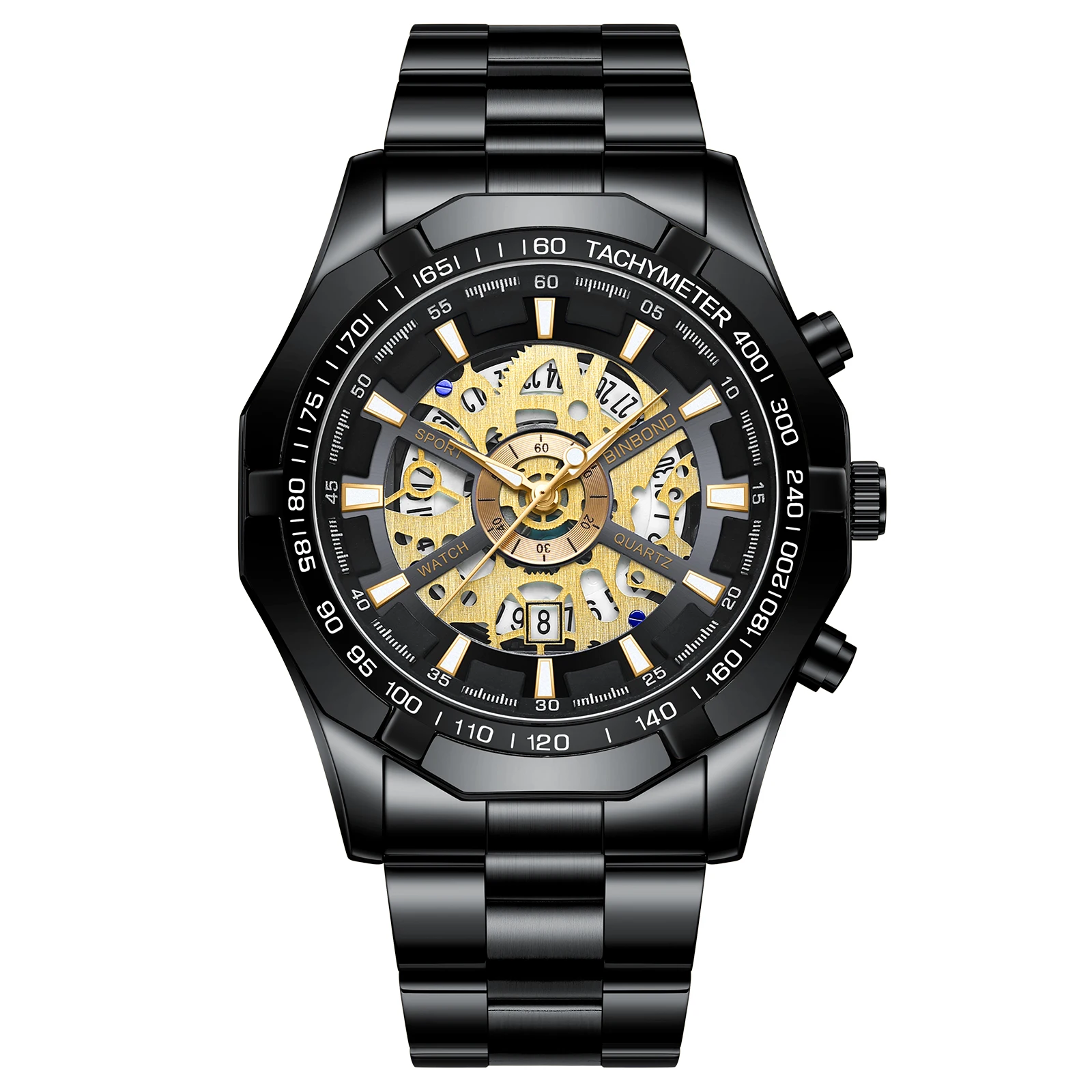 Reloj De Lujo Para Hombre Con Correa De Acero Inoxidable, Elegante Y Resistente Al Agua, De Cuarzo.