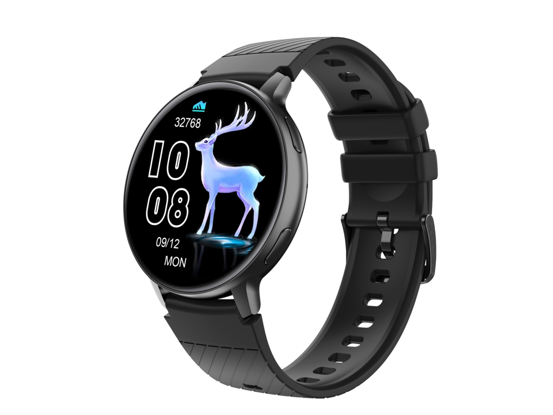 Smartwatch deportivo de 1.39 pulgadas, 100 modos deportivos y llamadas. Mdug (silicona negra).