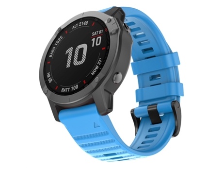 Correa Smartwatch para Garmin Fenix 6X 26mm Silicona Smart (Azul Cielo)