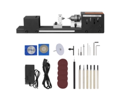 Mini torno de madera Succebuy 24 V 96 W Mini torno máquina 70 x 160 mm 7 velocidades