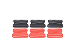 6 Tapetes De Silicona Para Freidora De Aire, Resistentes A Altas Temperaturas, Fáciles De Limpiar, Aptos Para Microondas, Color Negro Y Rojo.