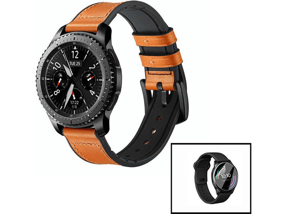 Kit Correa Premium SiliconLeather + Protector de Hydrogel PHONECARE Huawei Watch 3 Pro Elite Marrón