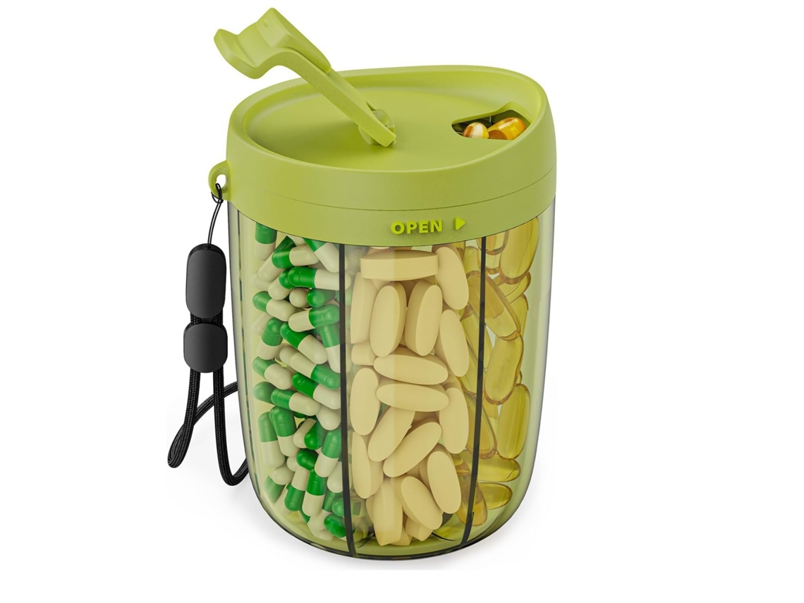 Organizador De Pastillas Chrui 6 Vitaminas Anti-mezcla Sin Bpa (verde)