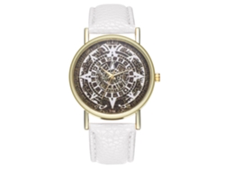 Reloj De Pulsera Analógico De Cuarzo Con Correa De Poliuretano, Estilo Moderno (blanco)