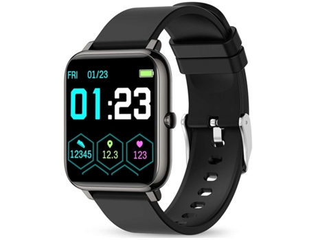 Smartwatch Ip68 Monitor de sueño impermeable con podómetro de frecuencia cardíaca negro VEANXIN