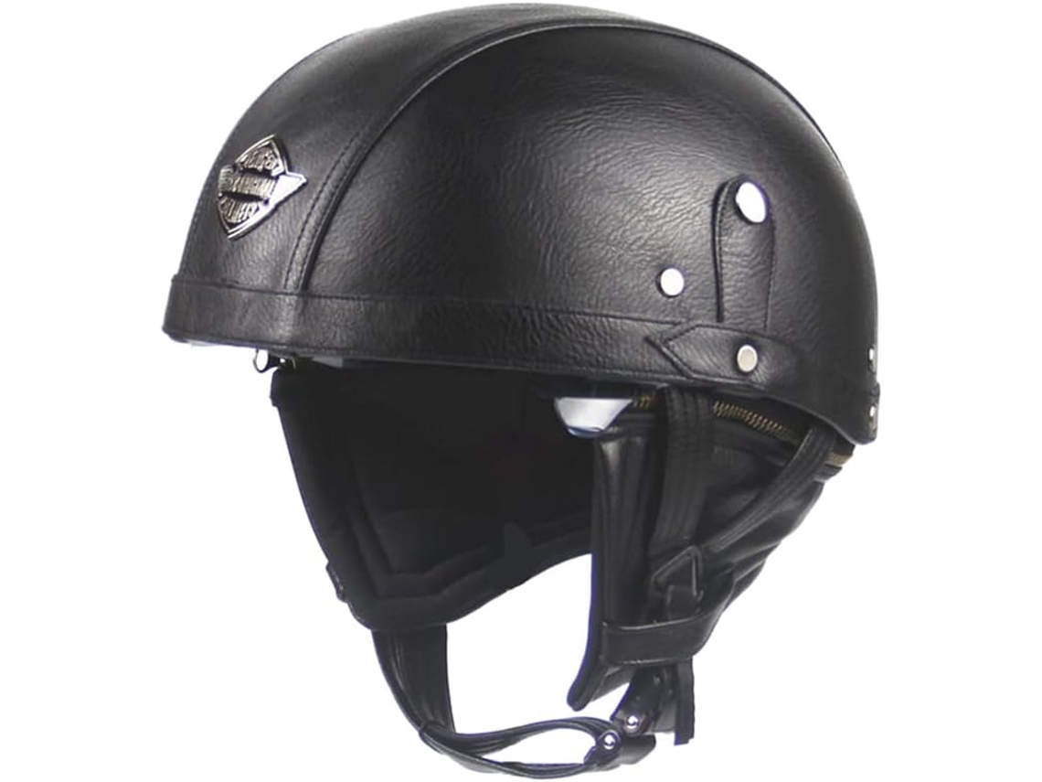 Casco De Buceo Retro De Cuero Sintético Negro