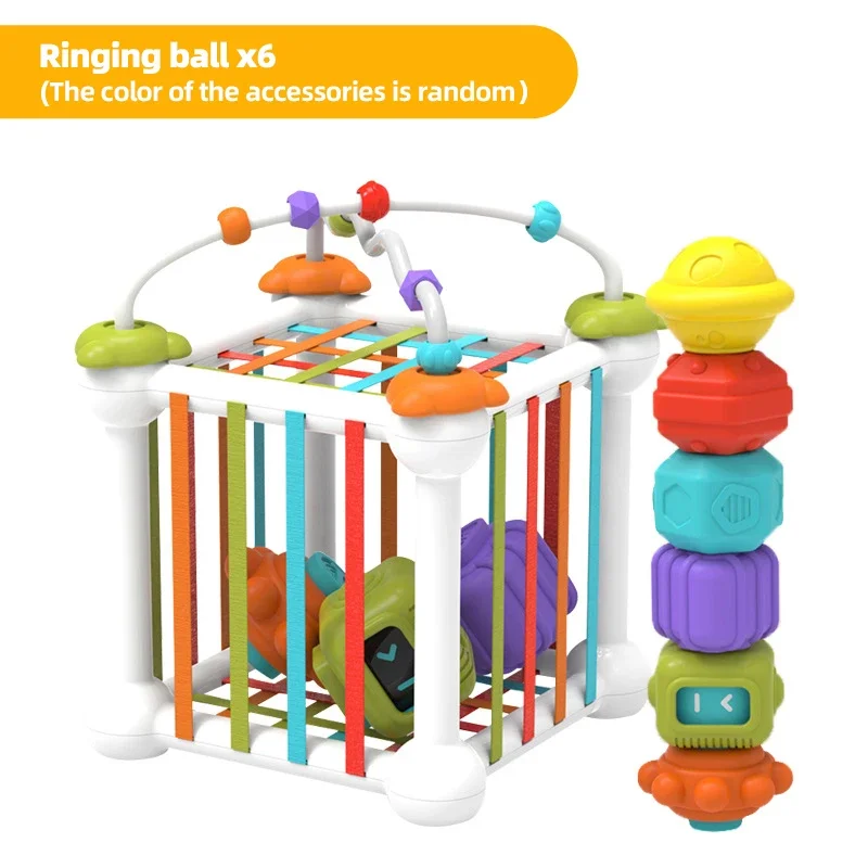 Cubos Montessori Para Clasificar Formas, Bloques De Construcción Sensoriales Suaves, Juguete Educativo Para Bebés.