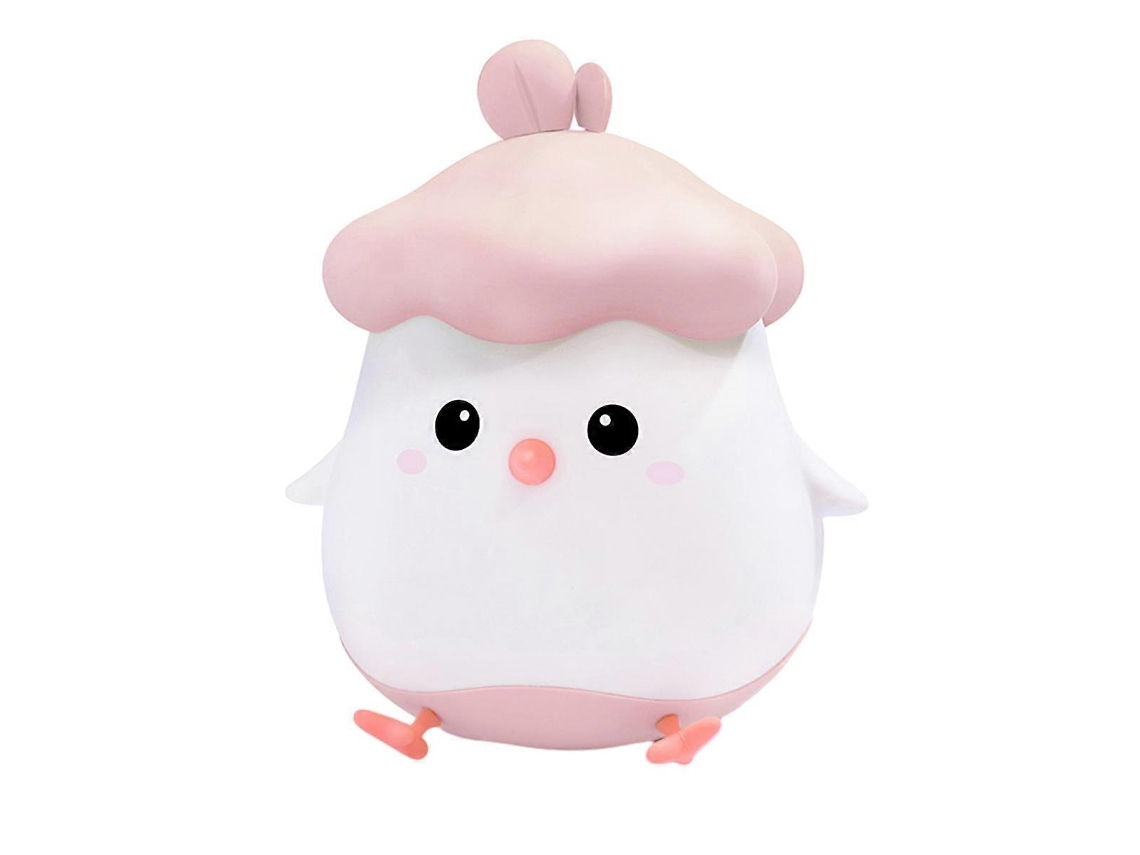 Luz nocturna infantil con forma de pollo y verduras. Diseño adorable, con control de presión, portátil, carga USB y brillo ajustable. Rosewell