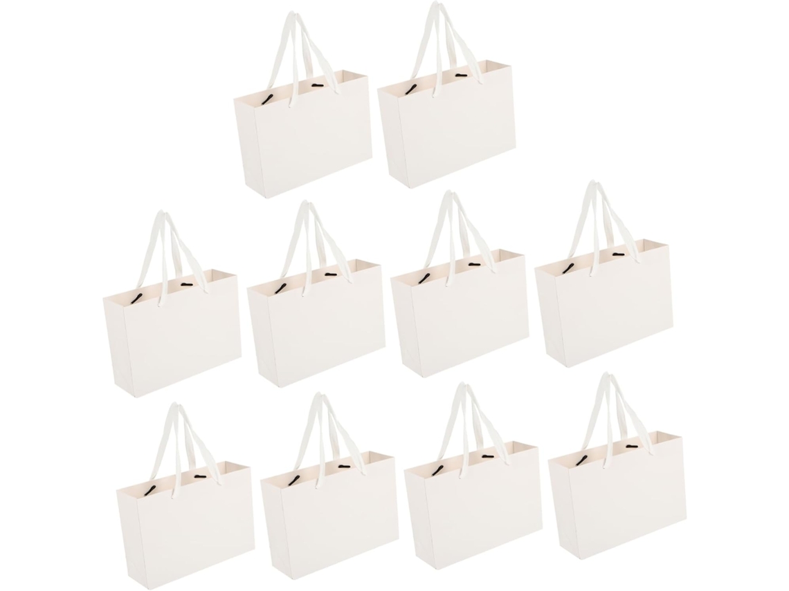 Bolsas de papel con asas, paquete de 10. Versátiles para eventos y... Gokoco