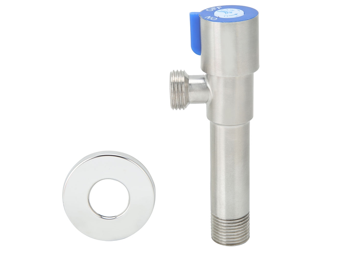 Válvula de control de agua de acero inoxidable 304 para cocina y baño, tamaño G1/2