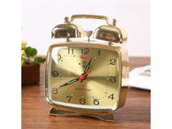 Despertador de reloj de escritorio silencioso vintage con reloj despertador de luz nocturna HHZ