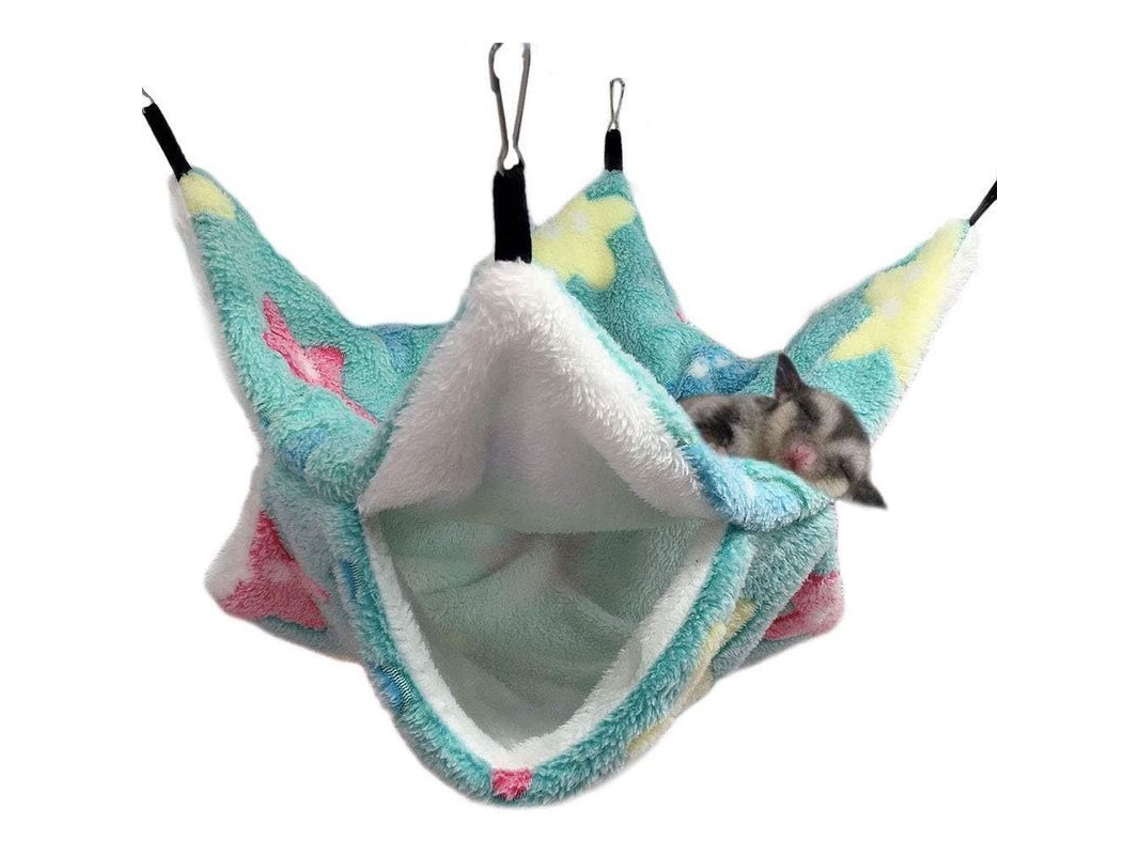 2026-hamaca Para Jaulas De Mascotas Pequeñas, Cama De Bunk Para Ardillas Voladoras (mediano, Estrella-verde)