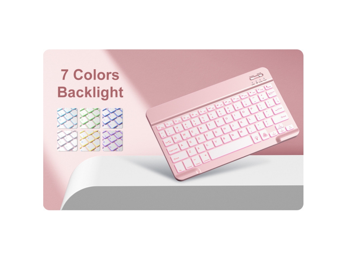 Elegante teclado único con retroiluminación rosa, Huawei Matepad 11.5 2025 Yunzii