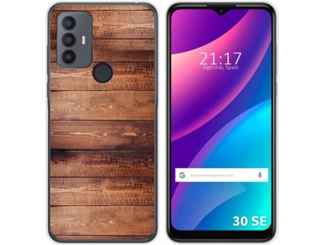 Carcasa para TCL 30 SE TUMUNDOSMARTPHONE Dibujos Madera 02 Multicolor