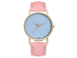 Reloj De Pulsera Unisex De Moda De Cuarzo Para Ocio Color Rosa