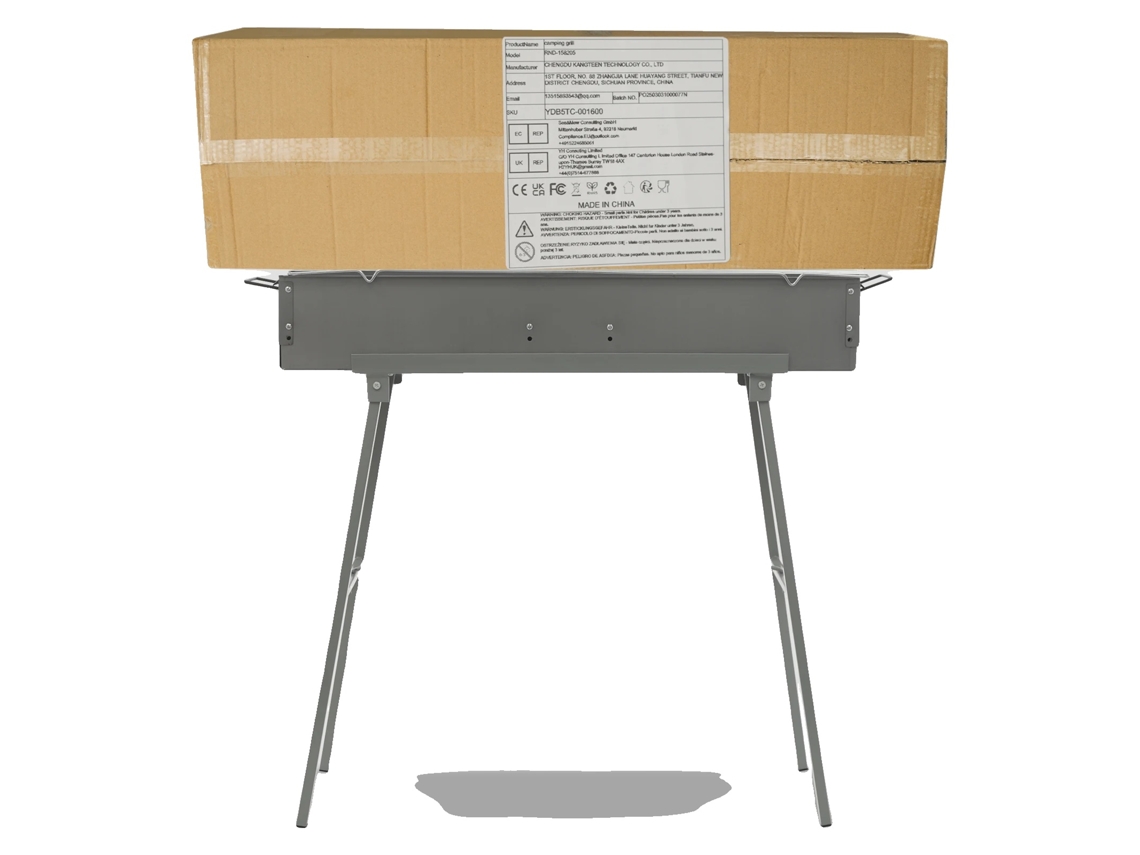 Parrilla portátil para barbacoa, amplia zona de cocina, construcción duradera, color gris claro (OEM)