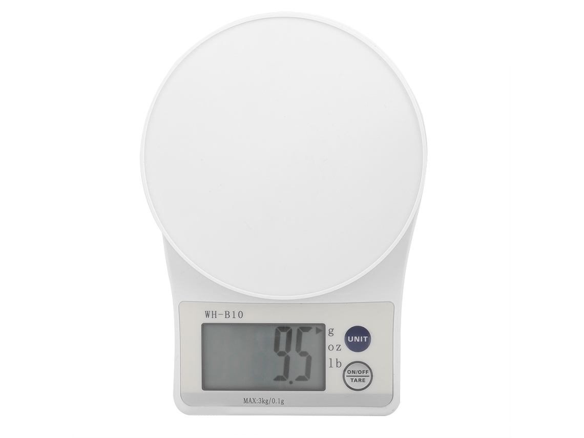 Báscula digital electrónica LCD de 3 kg x 0,1 g para frutas y alimentos pequeños