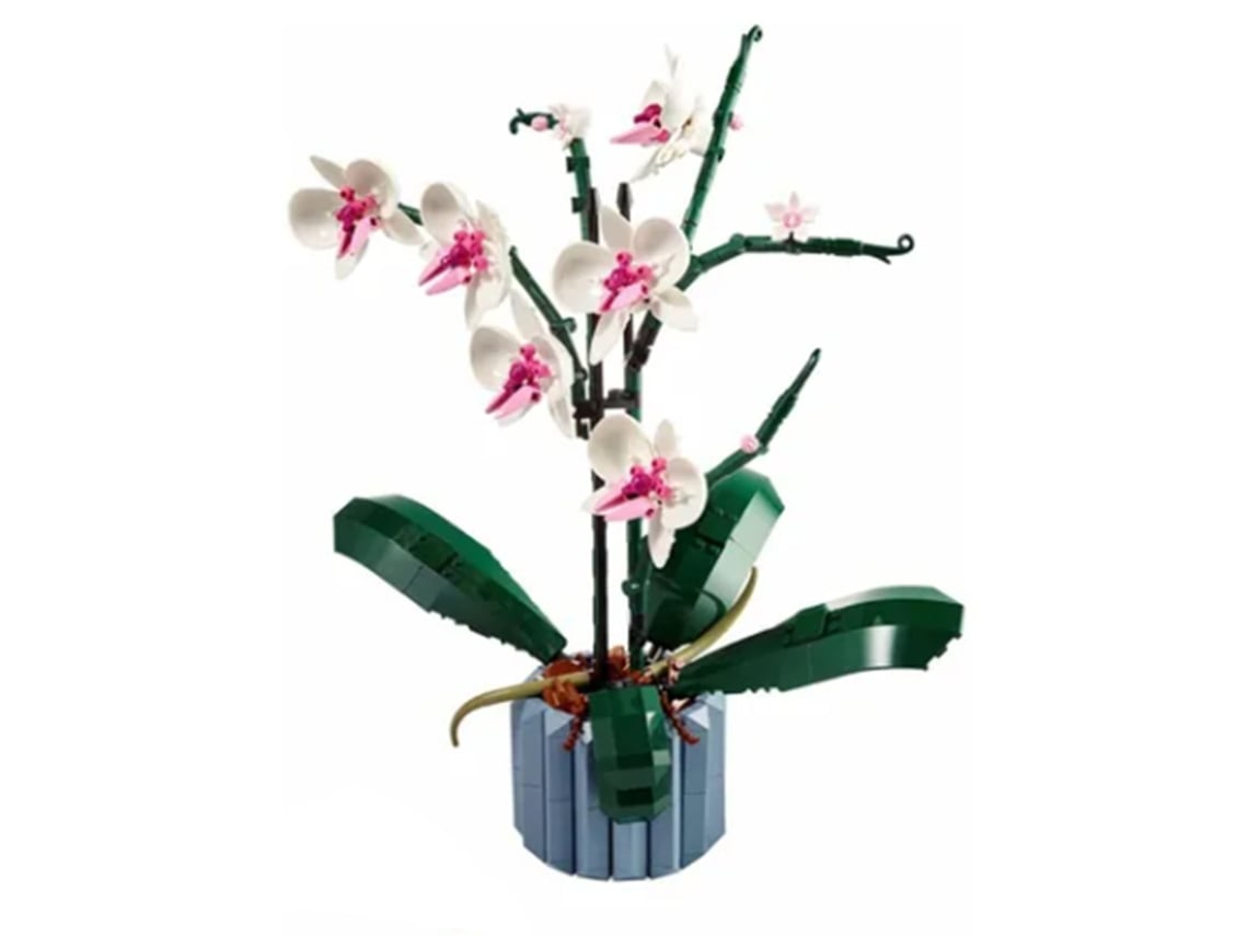 Ats-set De Bloques De Orquídea 608 Piezas Decoración Hogar Educatsivo Construcción Plástico Verde