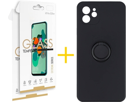 Carcasa + 2 Protectores de Pantalla para iPhone 12 SKYHE Negro