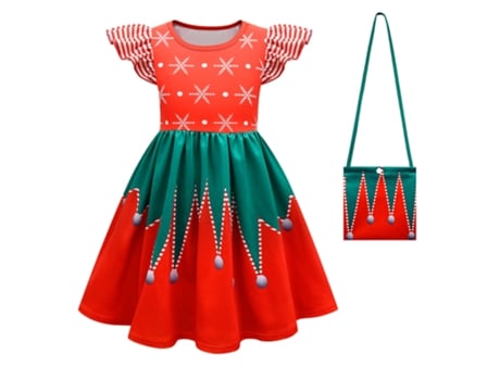 Disfraces navideños cosplay vestido infantil set 130