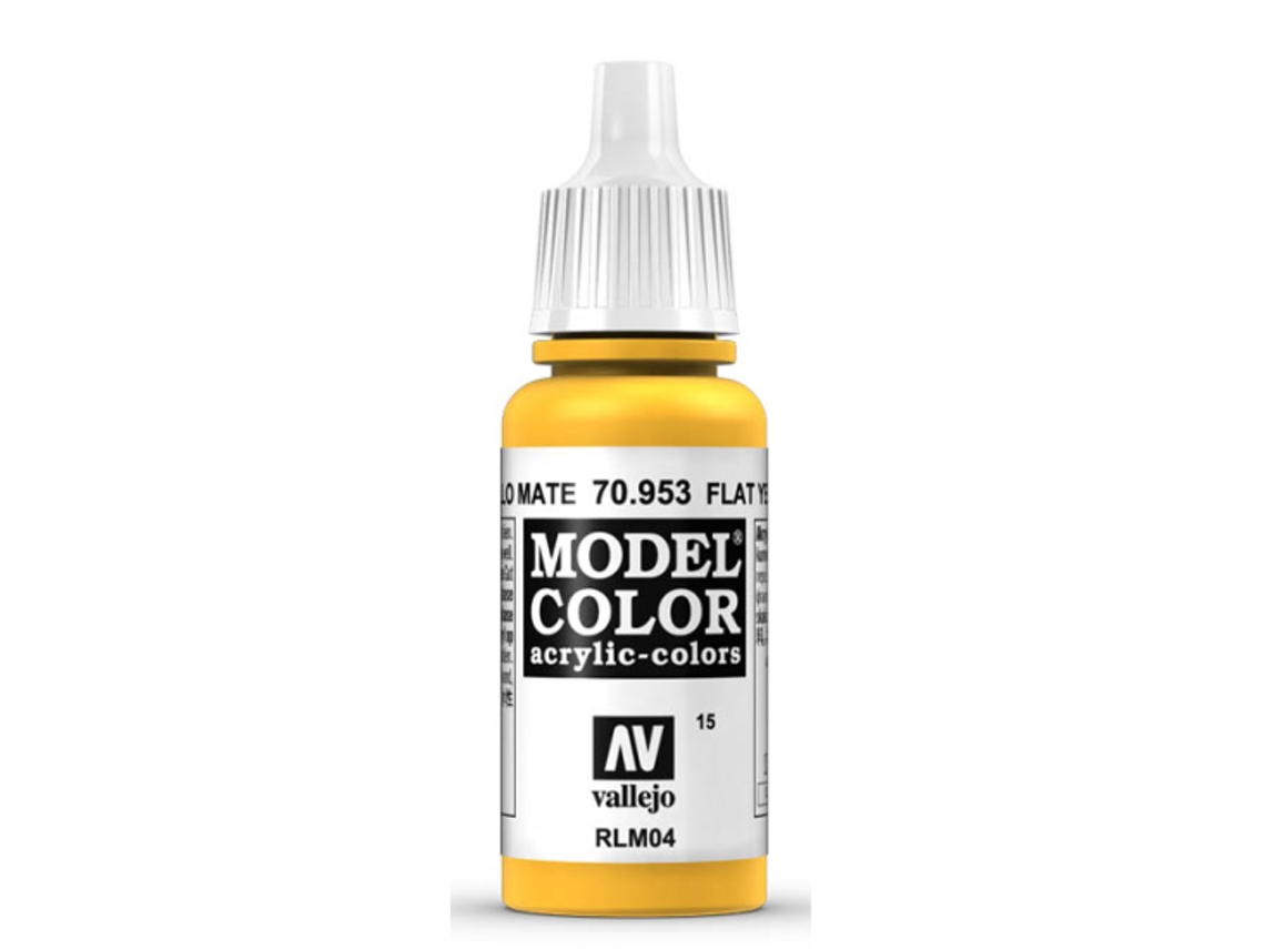 Pintura Acrílica Mate 17 Ml ACRYLICOS VALLEJO 953 Amarillo Mate Rlm04
