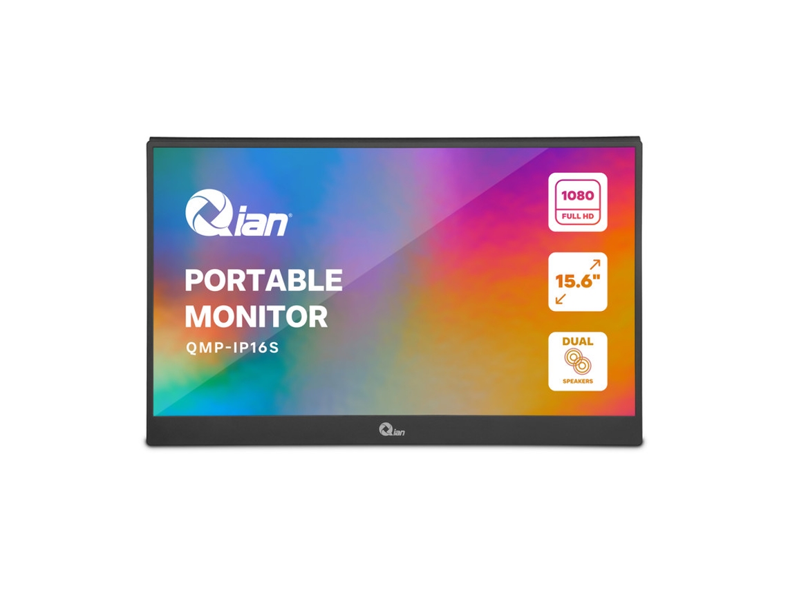 Monitor para portátil QIAN 15,6” FHD IPS - 1080p FULL HD con altavoces duales