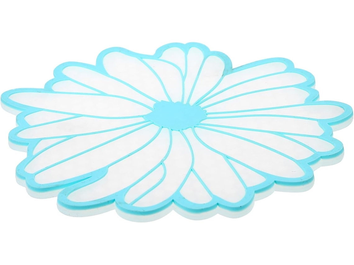 Tapete aislante de silicona, resistente al calor y antiescaldamiento, para tazas y sartenes, con estampado floral. Vayotoy
