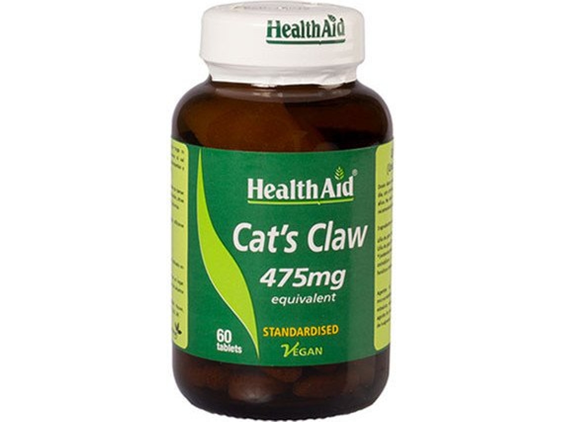 Complemento Alimentar HEALTH AID Uña De Gato Uncaria Tormentosa 475 Mg 60 Tab (Aloe Vera, Regaliz)