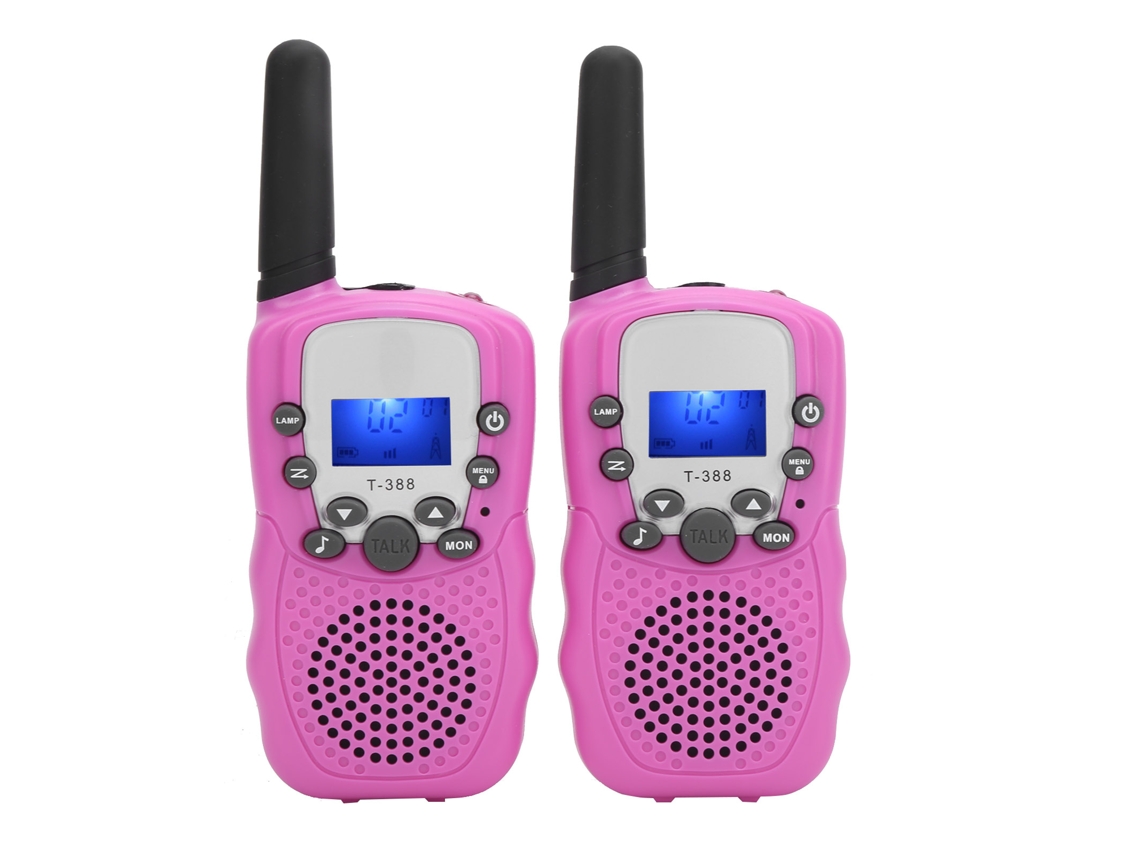 Ats-2pcs Walkie Talkie Para Niños Con Pantalla Lcd Portátil Regalo De Cumpleaños Año Nuevo Rosa