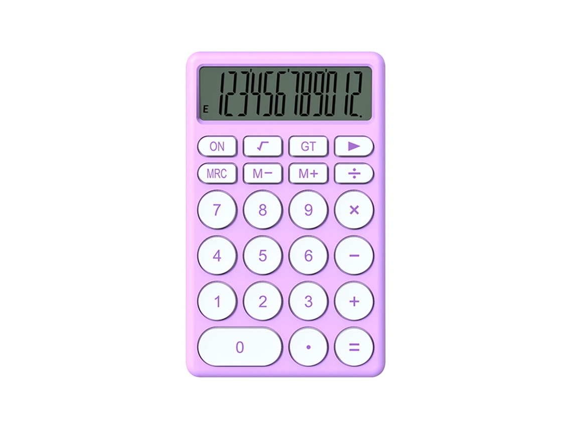 Calculadora Infantil Multifuncional De Bolsillo Portátil Con Pantalla Grande Para Oficina Escuela Hogar Morado