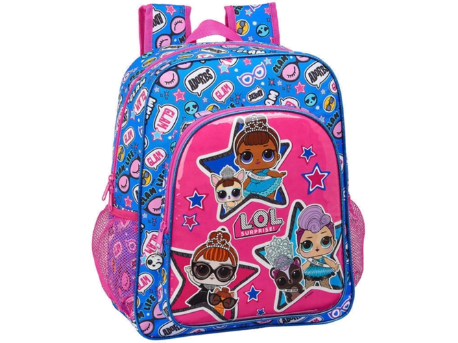 Mochila SAFTA LOL Surprise Together Azul (32x38x12cm - Poliéster)