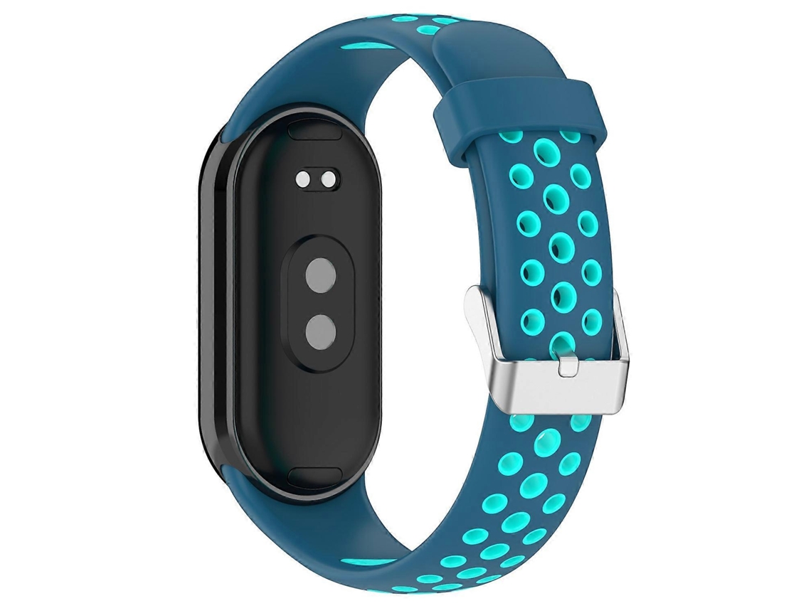 Correa de silicona con conector de acero inoxidable para Xiaomi Smart Band 9, NFC, 9, 8 y 8 (negro) Chennnls