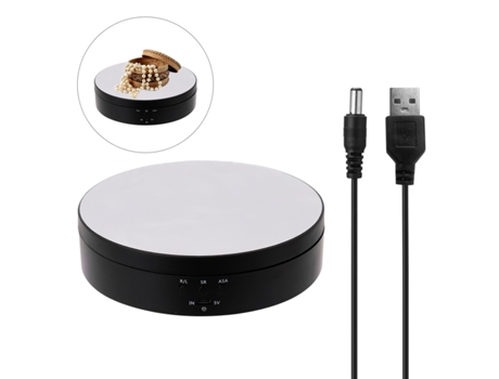 Soporte de mesa giratoria de exhibición eléctrico rotatorio de 360 grados para fotografía, accesorios de Grabación de Vídeo, placa giratoria de exh...