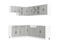 Juego de 11 gabinetes de cocina Sonoma Grey EXCLUSIVO DE MAISON