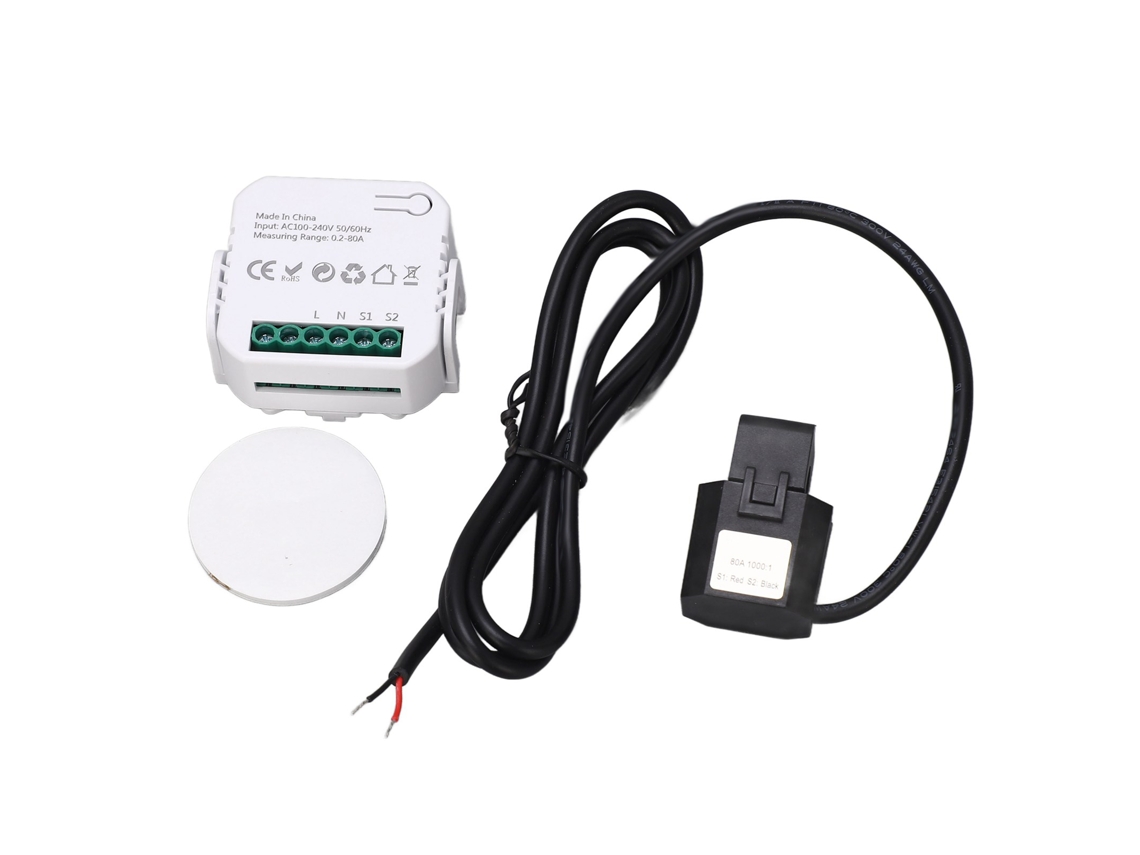 Monitor De Energía Wifi Inteligente Monofásico Con Asa, Medidor De Electricidad, Consumo De Energía, 100-240 V Ca, Negro
