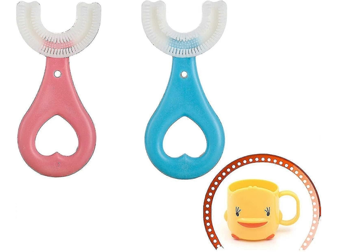 Escova De Dentes Infantil Em Formato De U, 2 Unidades