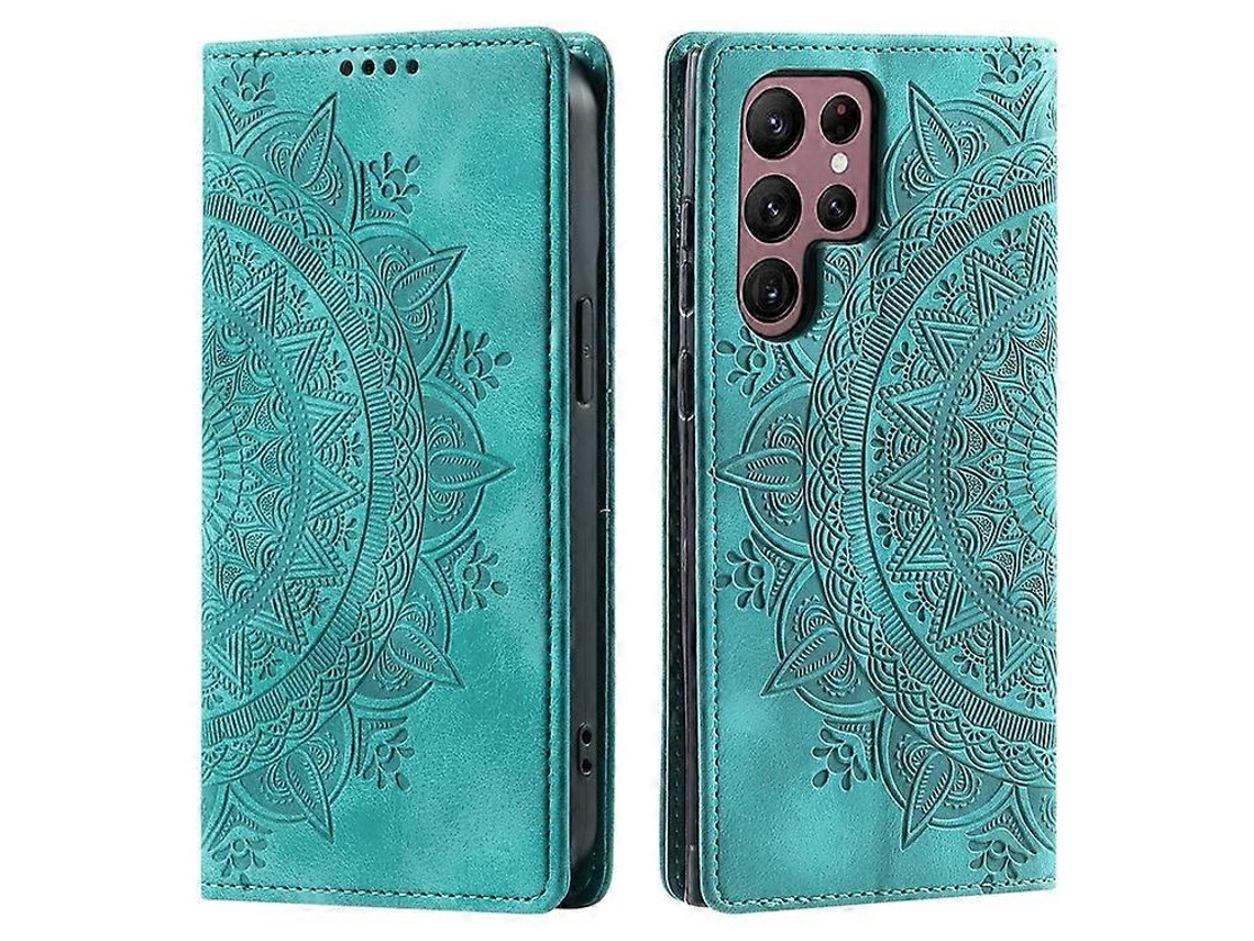 Funda De Cuero Con Cierre Magnético Y Automático Compatible Con Samsung Galaxy S24 Ultra
